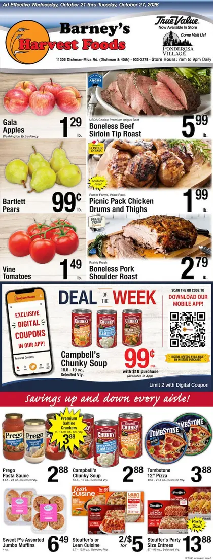 Harvest Foods Indexed Weekly
