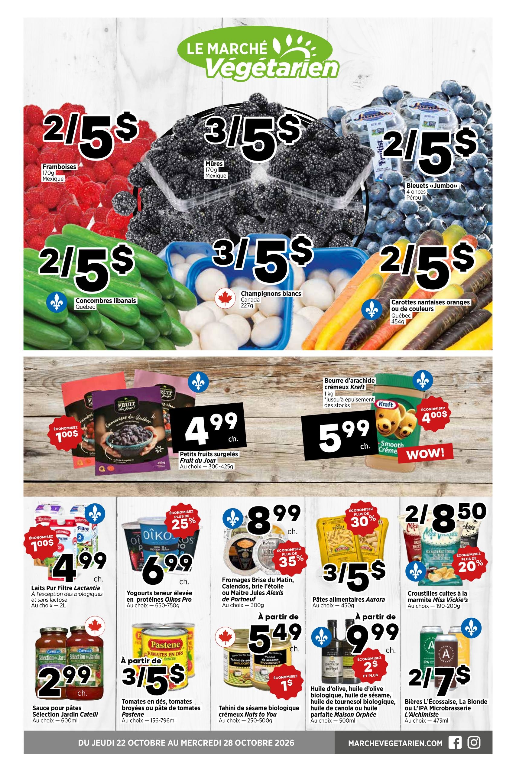 Le Marché Végétarien flyer page 1