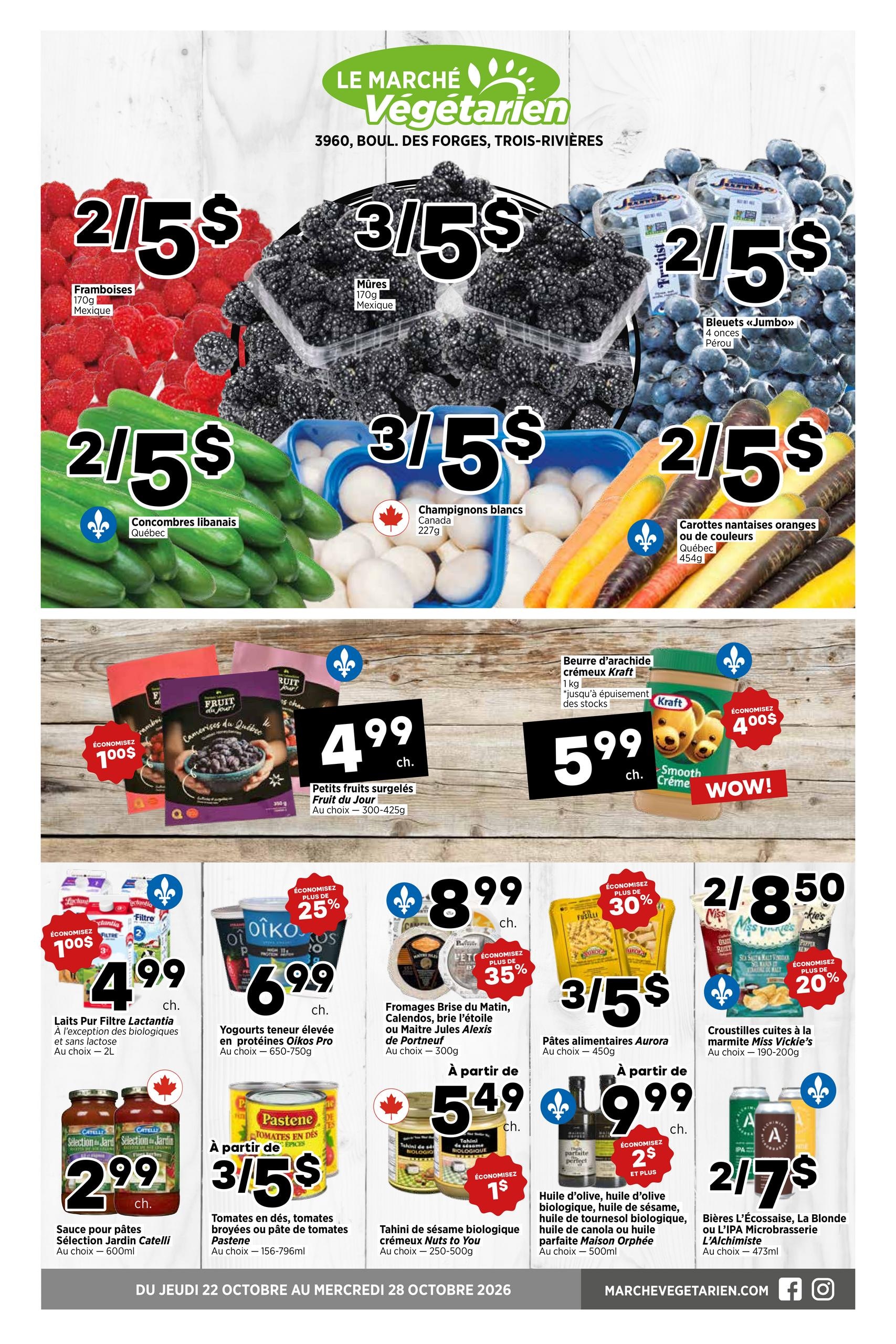 Le Marché Végétarien flyer page 1