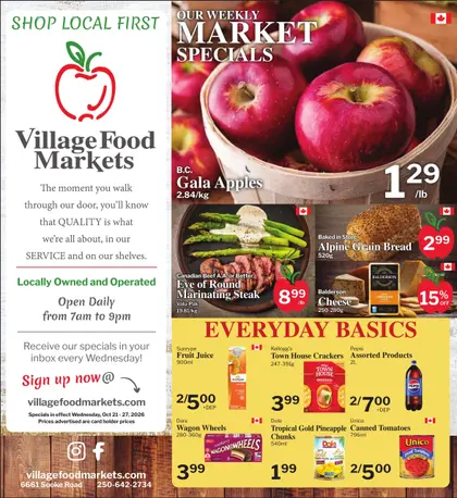 Village Food Markets Indexed Weekly