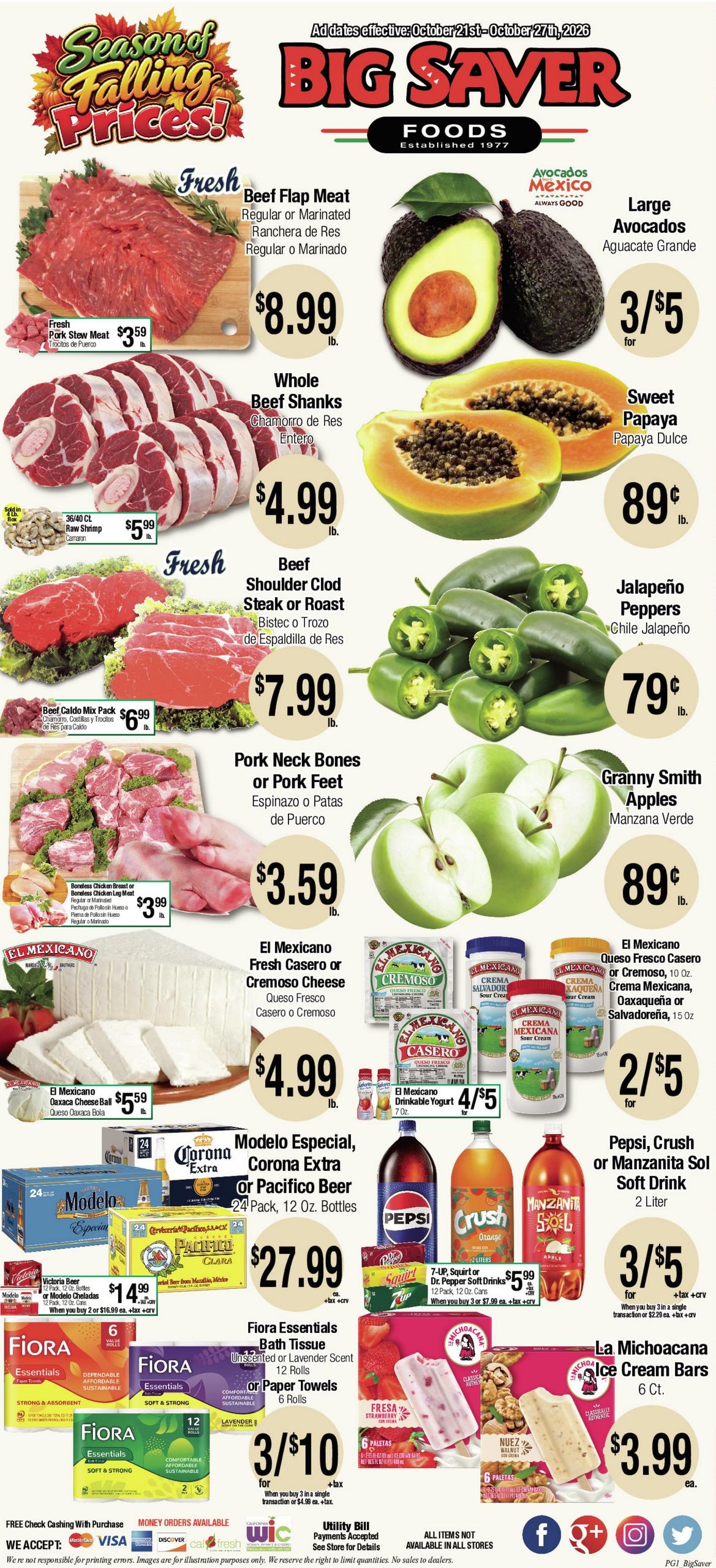 Big Saver Foods weekly ad page 1