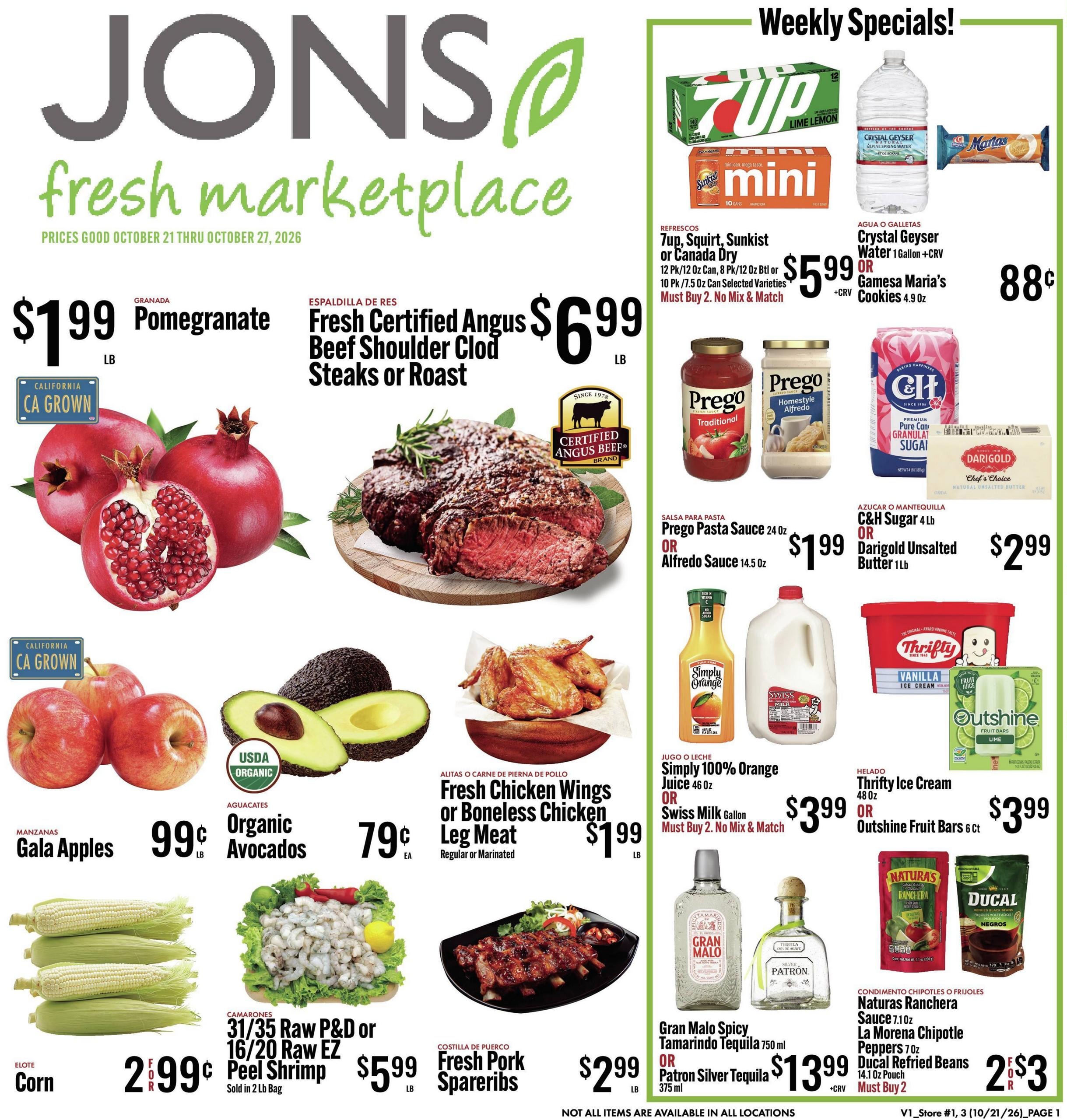 Jons International Marketplace weekly ad page 1