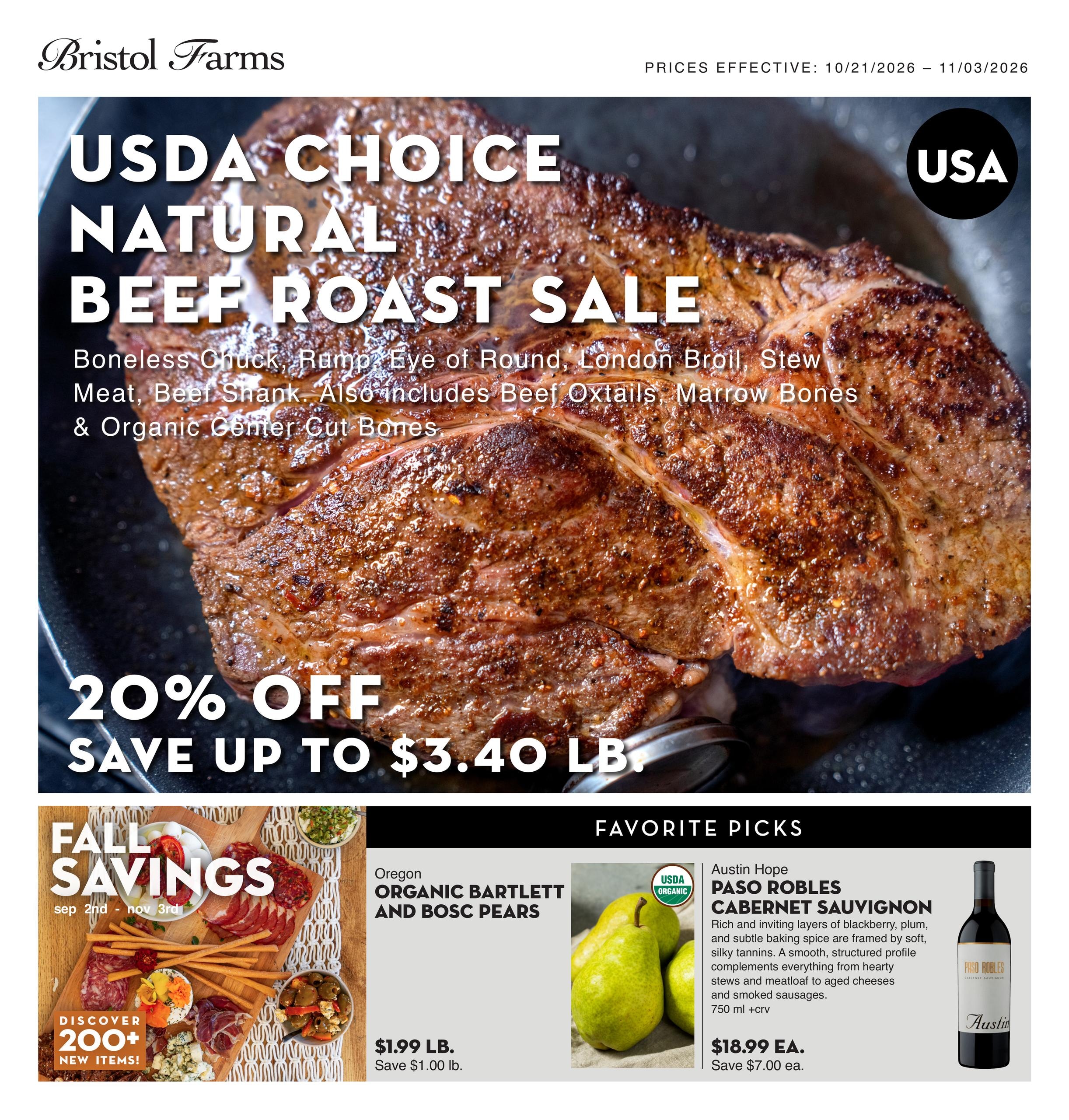 Bristol Farms weekly ad page 1