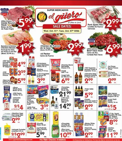 Super Mercados El Guero Indexed Weekly