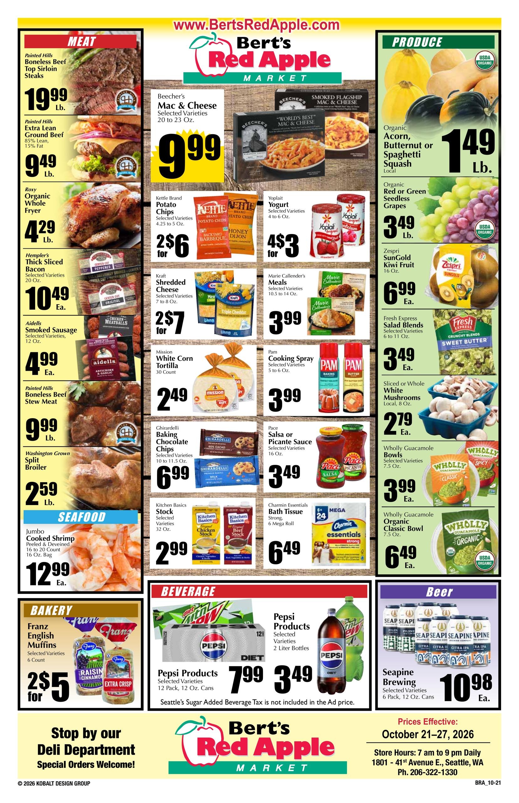 Bert's Red Apple weekly ad page 1