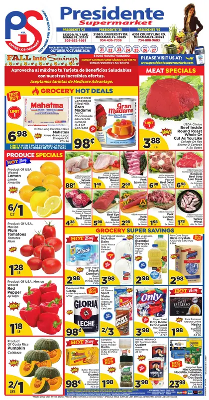 Presidente Supermarkets Indexed Weekly