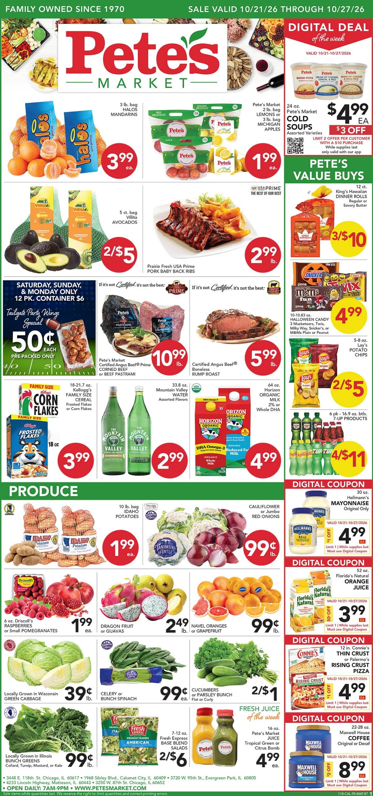 Pete's Fresh Market weekly ad page 1