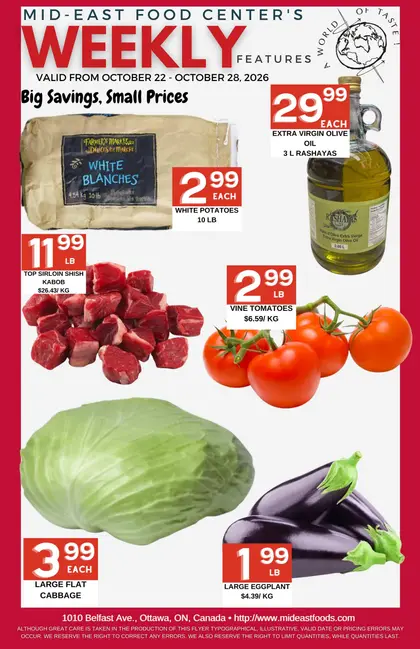 Mid-East Food Centre Indexed Weekly