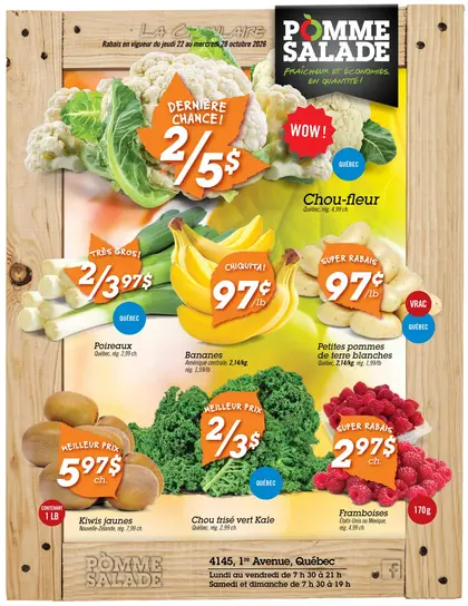 Pomme Salade Indexed Weekly