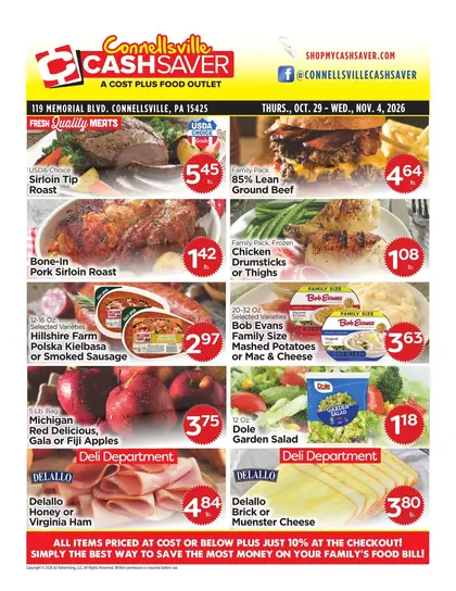 Cash Saver Connellsville Weekly Ad