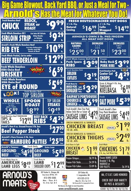 Arnold's Meats Weekly Ad