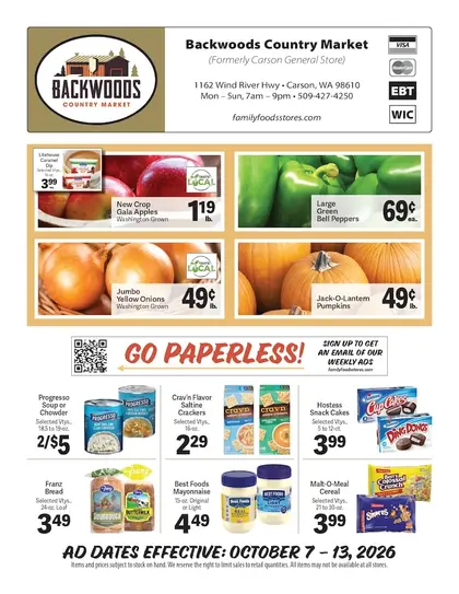 Backwoods Country Market Weekly Ad