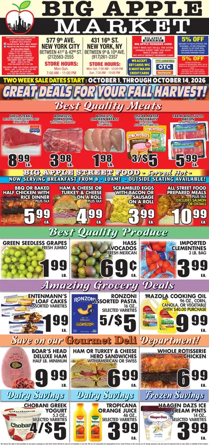Big Apple Meat Market Weekly Ad