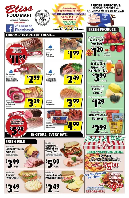 Bliss Shur Fine Food Mart Weekly Ad