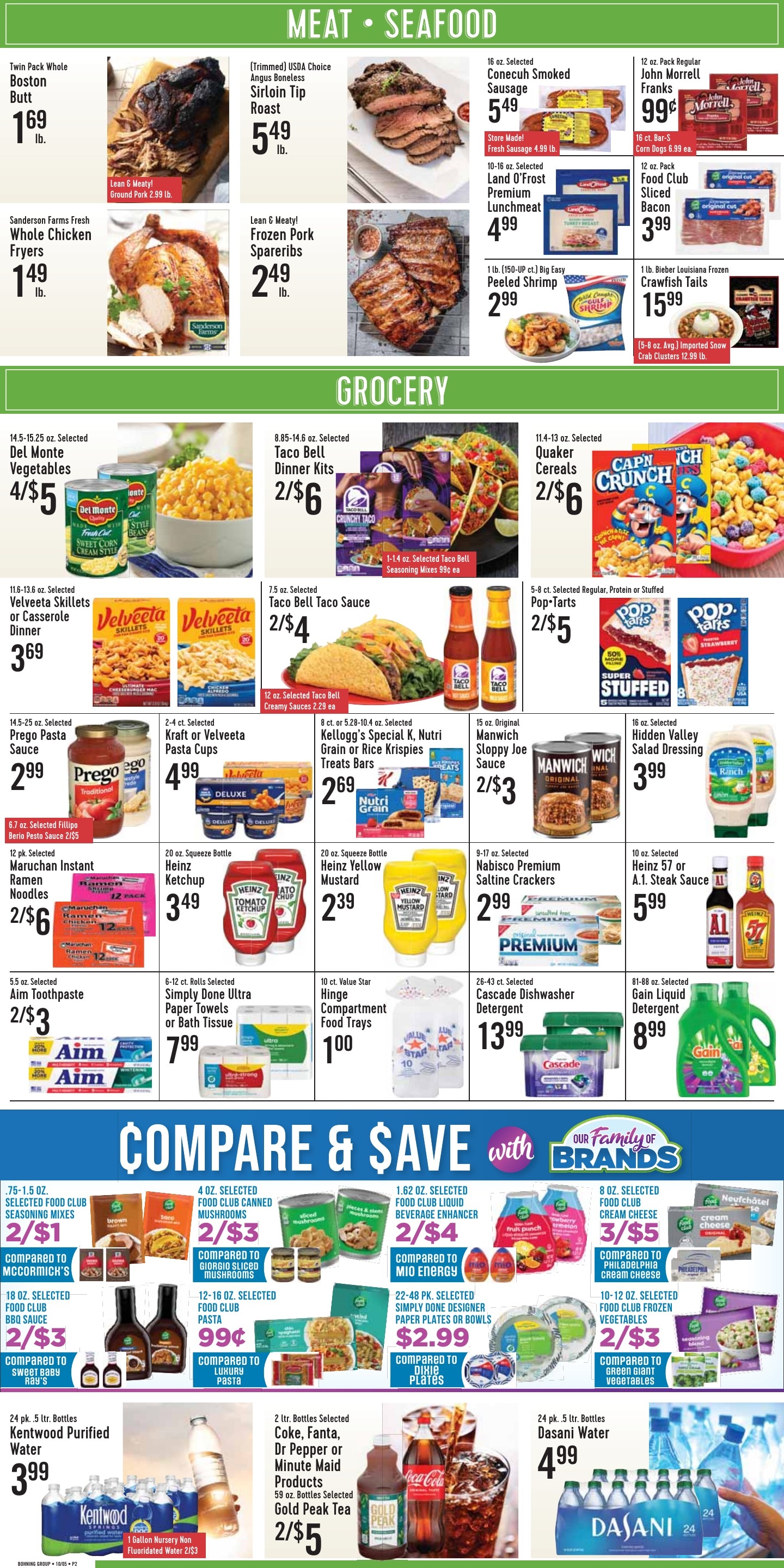 Bohning's Supermarket weekly ad page 2