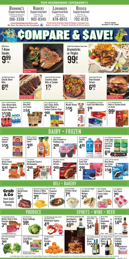 Bohning's Supermarket Weekly Ad