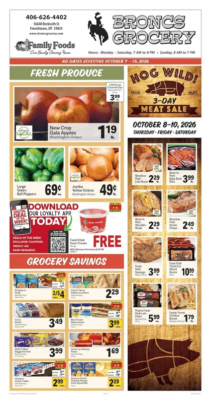 Bronc's Grocery Weekly Ad