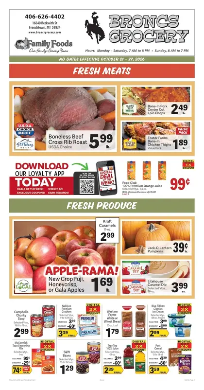 Bronc's Grocery Weekly Ad