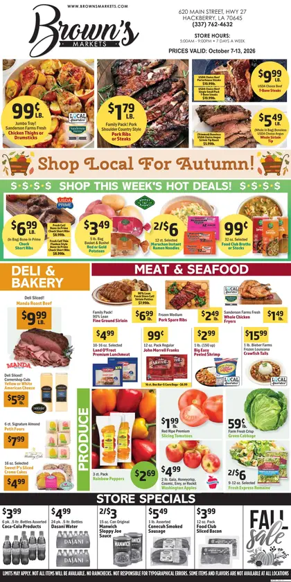 Brown's Food Center Weekly Ad