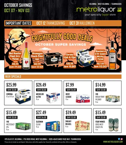 Metro Liquor Monthly Flyer
