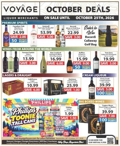 Voyage Liquor Merchants Monthly Deals Flyer
