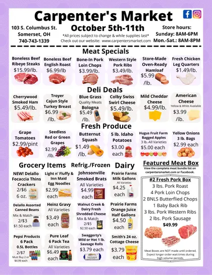 Carpenter's Market Weekly Ad