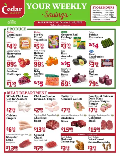 Cedar Market Weekly Ad