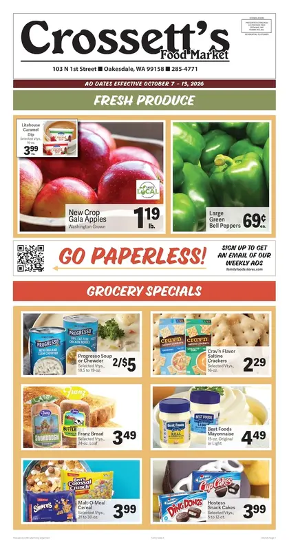 Crossett's Food Market Weekly Ad