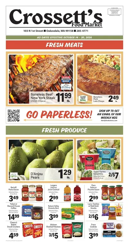 Crossett's Food Market Weekly Ad