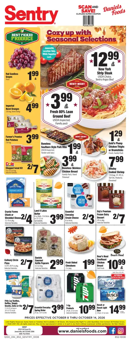 Daniels Sentry Weekly Ad