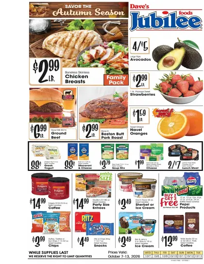 Dave's Jubilee Weekly Ad