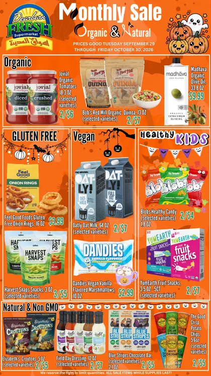 Dearborn Fresh Supermarket Organic and Natural Monthly Sale Weekly Ad