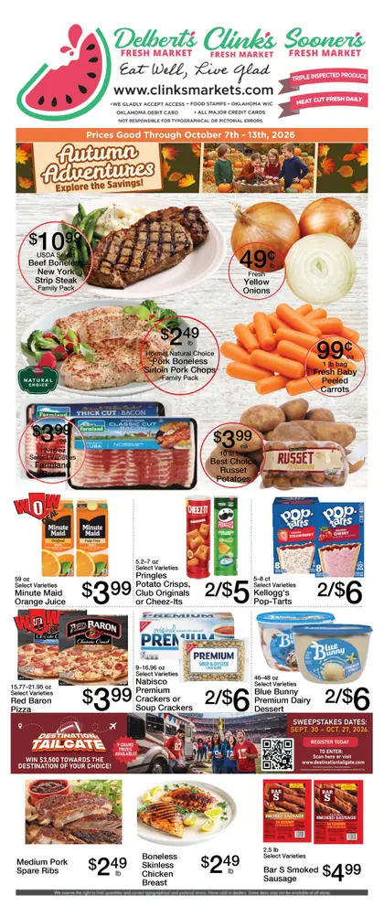 Delbert's Supermarket Autumn Adventures Weekly Ad