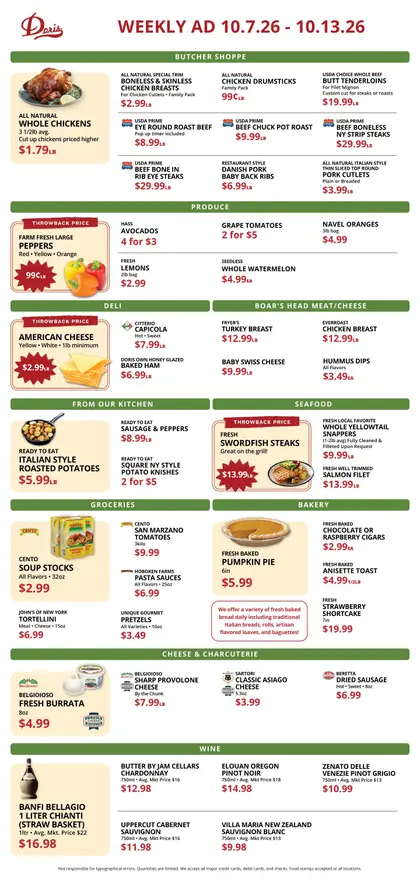 Doris Italian Market Weekly Ad