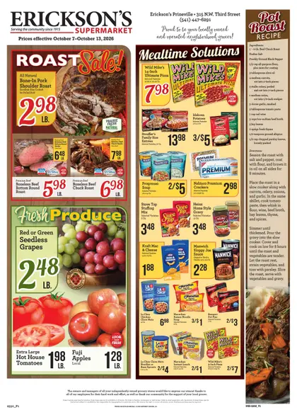Erickson's Thriftway Weekly Ad