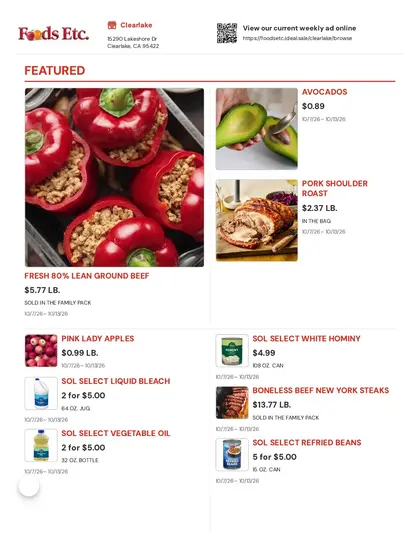 Foods Etc. Weekly Ad