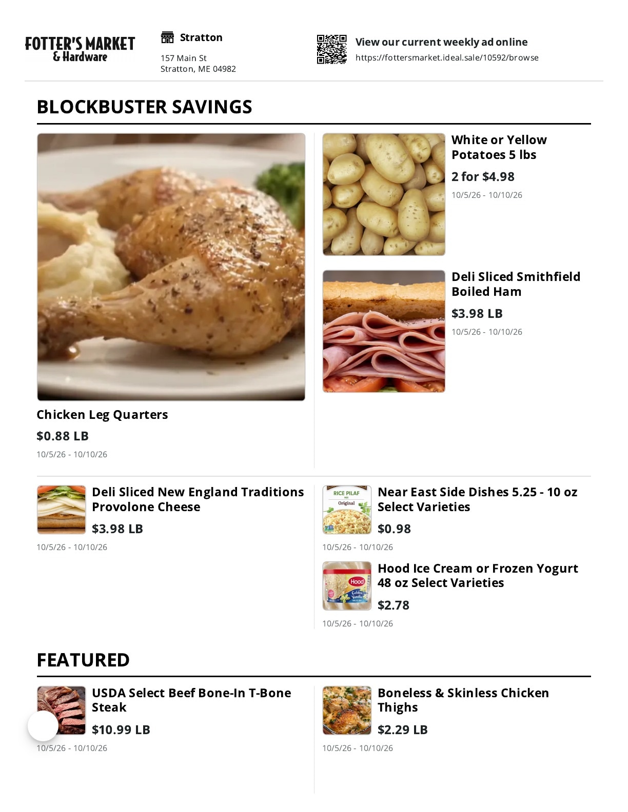 Fotter's Market & Hardware weekly ad page 1