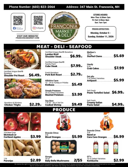 Franconia Market Weekly Ad