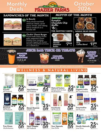 Frazier Farms Market Monthly Specials Weekly Ad