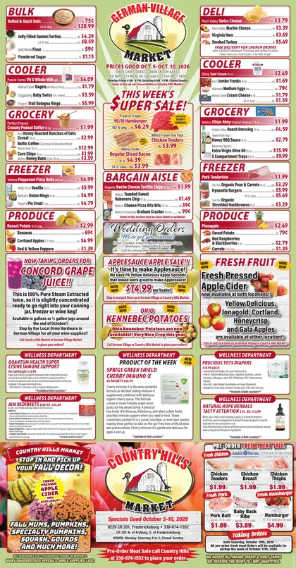 German Village Market & Country Hills Market Weekly Ad