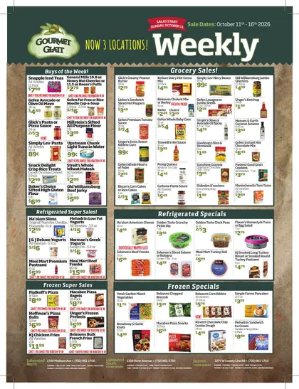 Gourmet Glatt Weekly Ad