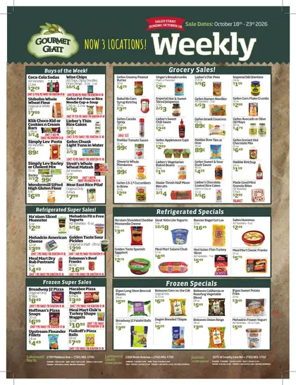 Gourmet Glatt Weekly Ad