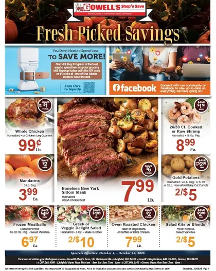 Gowell's Shop 'n Save Weekly Ad