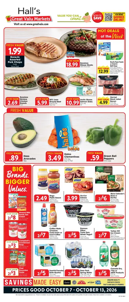 Hall's Great Valu Weekly Ad