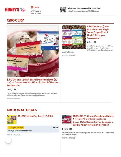 Honey's IGA Weekly Ad