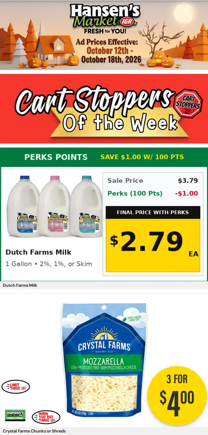 Hansen's IGA Wisconsin Weekly Ad