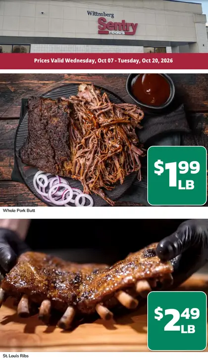 Wittenberg Sentry Foods Weekly Ad