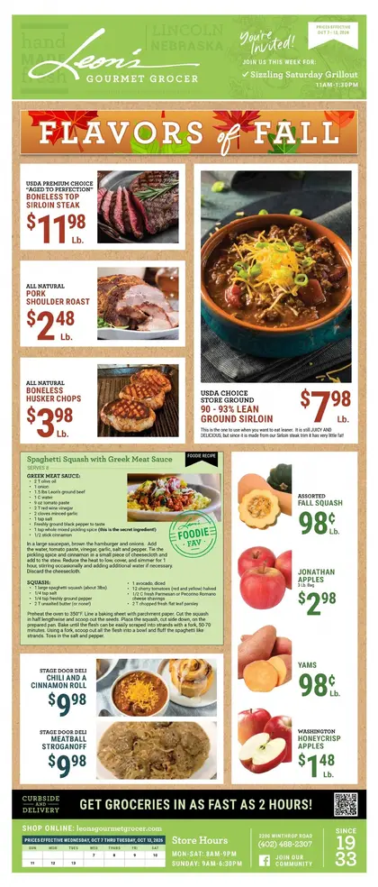 Leon's Gourmet Grocer Weekly Ad