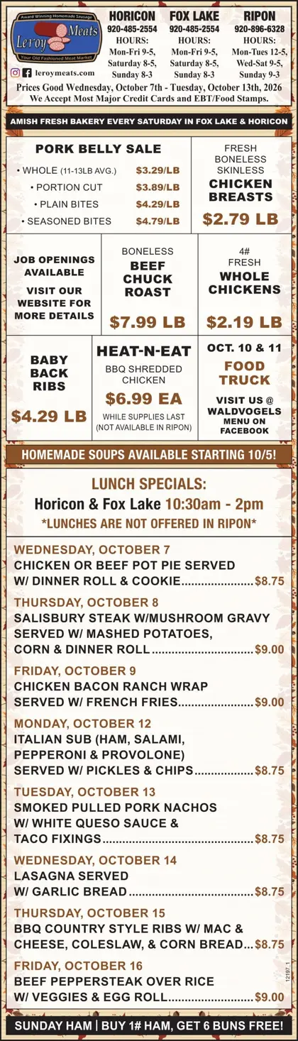 Leroy Meats Weekly Ad