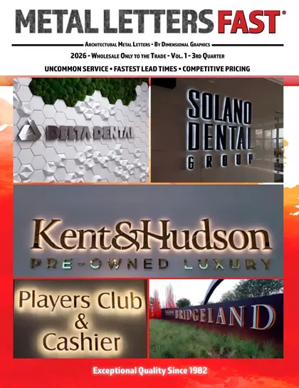 Metal Letters Fast Signage Catalog Weekly Ad